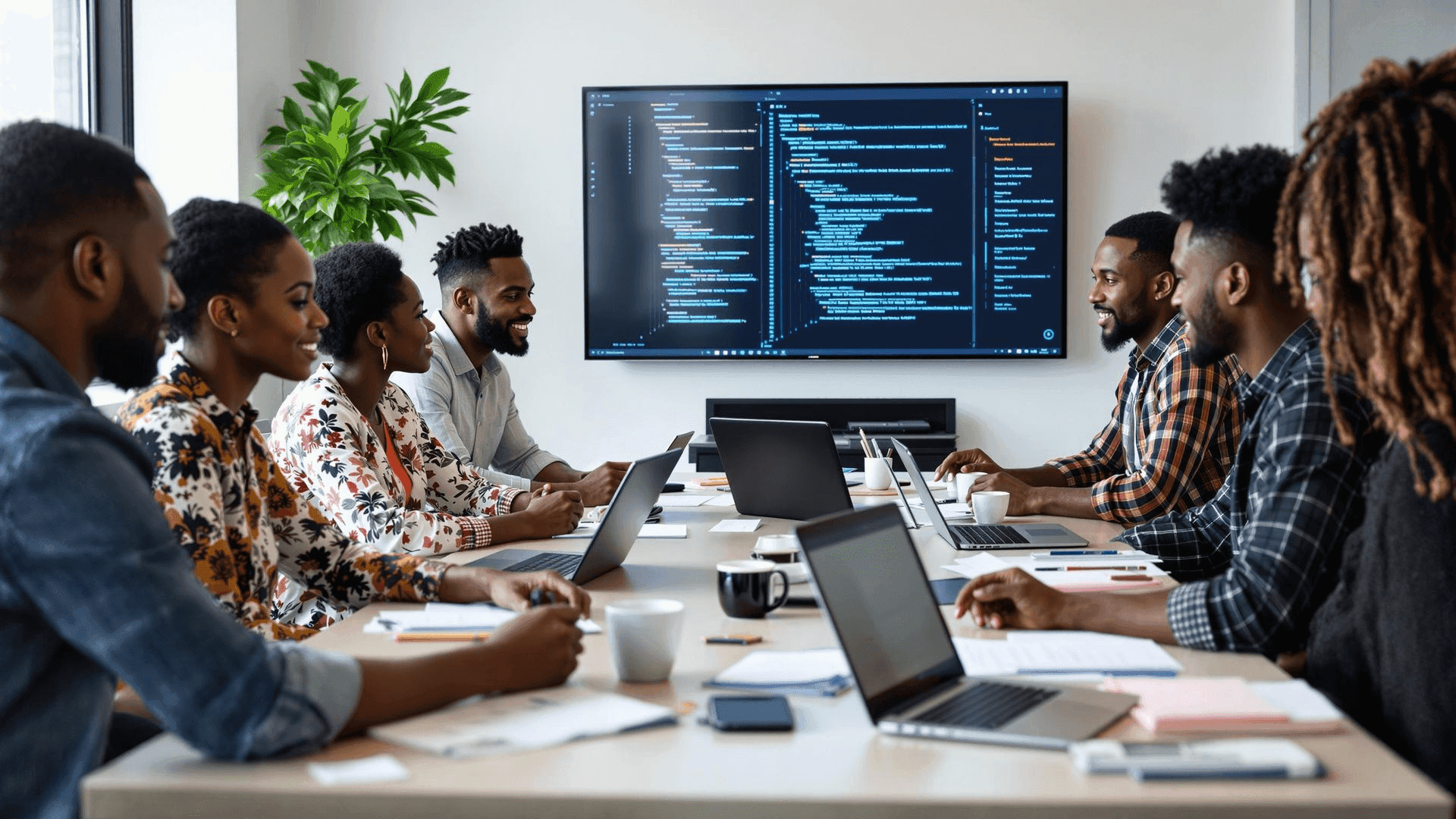 Software development team collaboration workspace